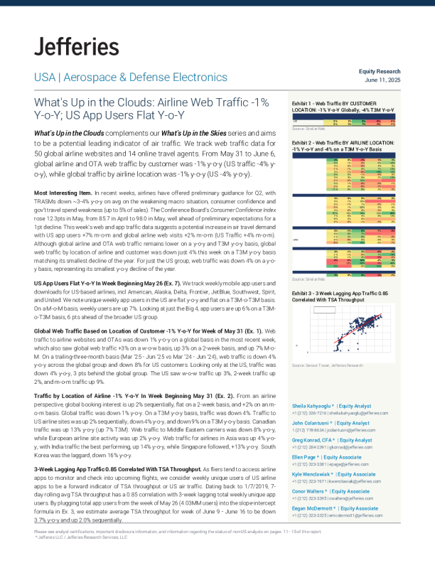 云端动态：航空公司网络流量同比下降1%；美国应用程序用户数量同比持平