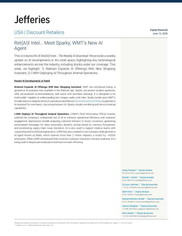 零售（人工智能）情报……认识沃尔玛的新人工智能代理Sparky