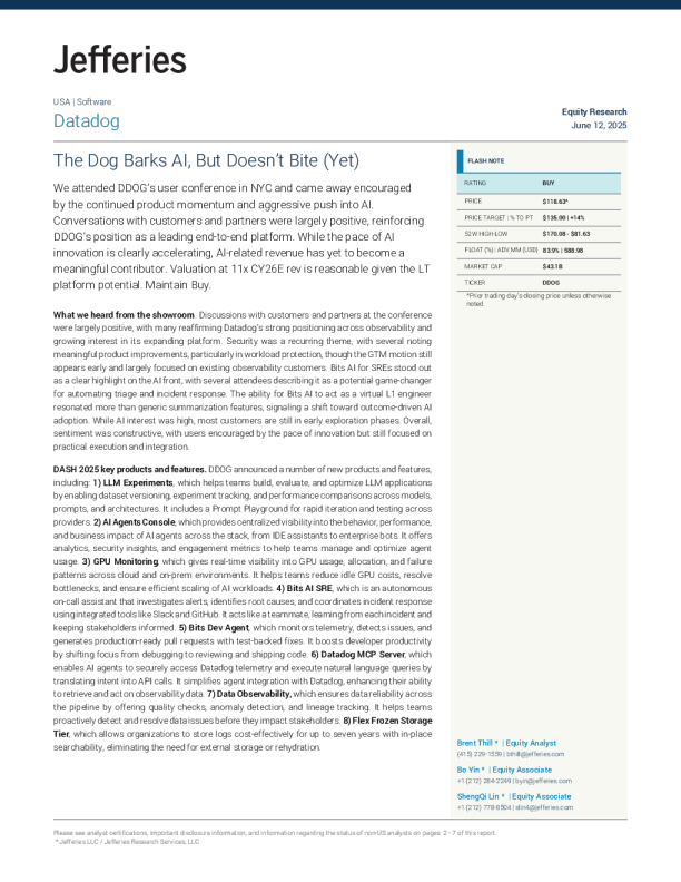 Datadog (DDOG): 狗狗对人工智能狂吠，但尚未咬人（目前）