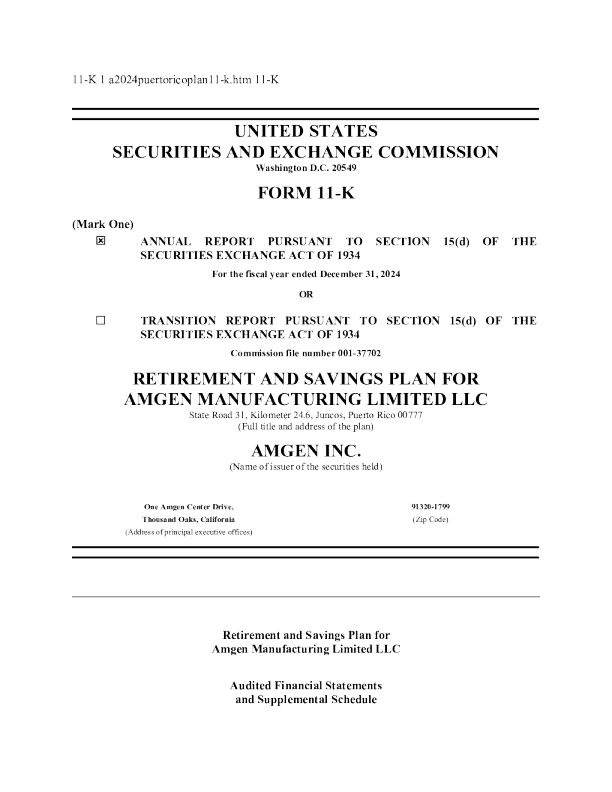 安进 2024年度报告