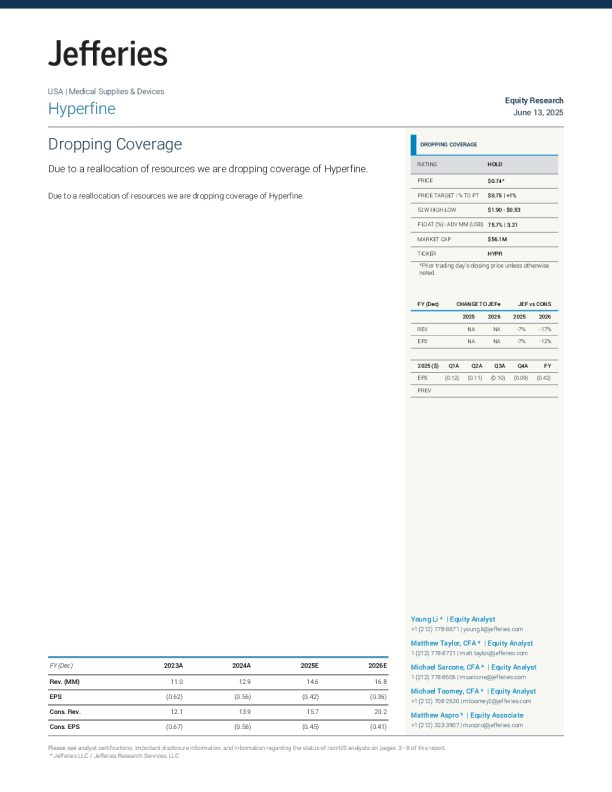 超精细公司（HYPR）股票研究报告
