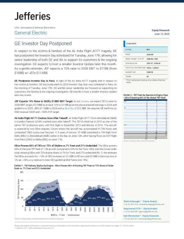 通用电气投资者日推迟