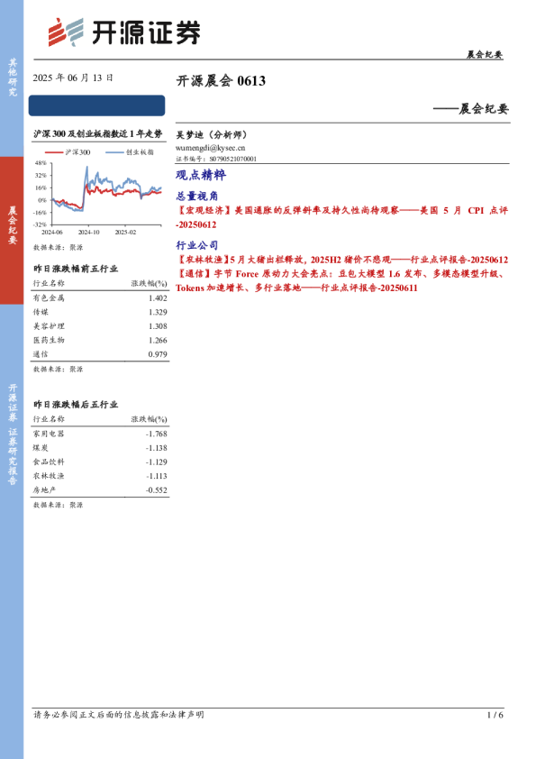 开源晨会
