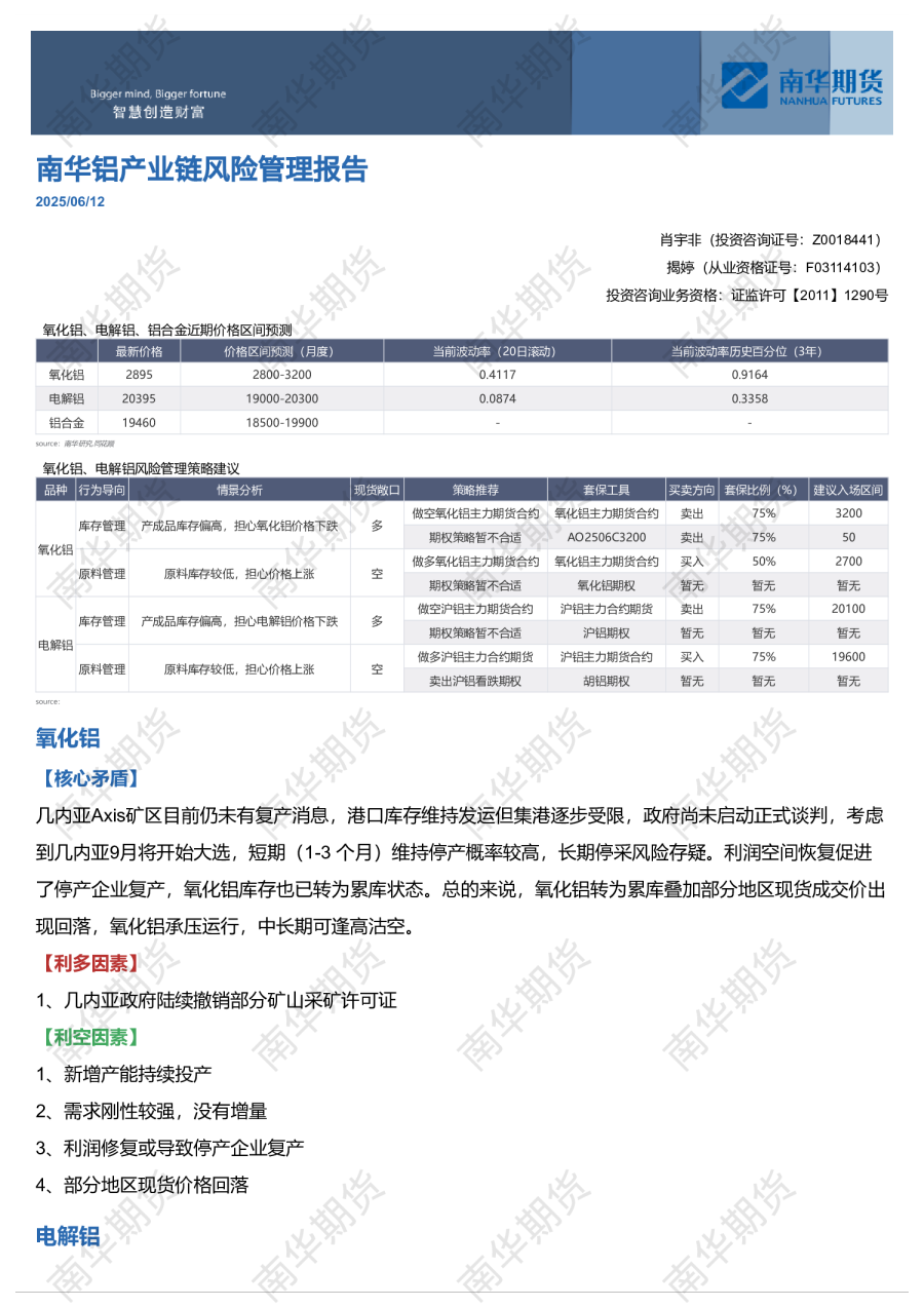铝产业风险管理日报：沪铝月差扩大