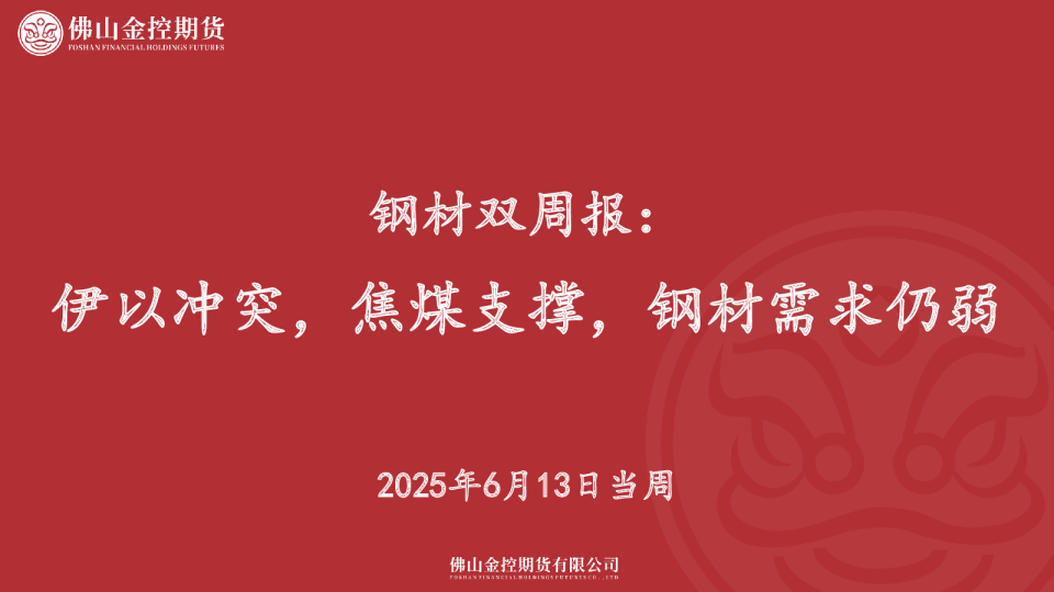 钢材双周报：伊以冲突，焦煤支撑，钢材需求仍弱