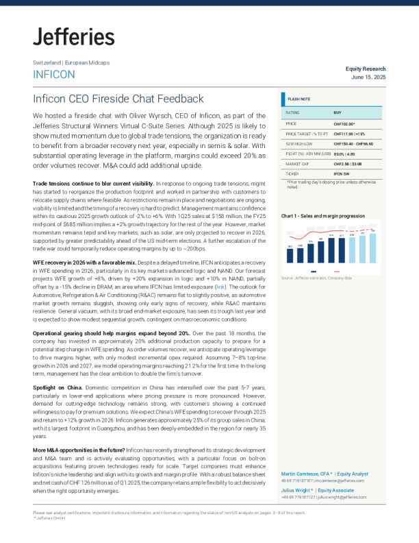 英福康首席执行官炉边谈话反馈