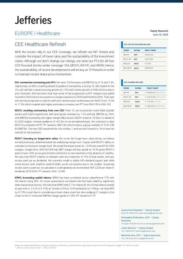 中东欧医疗保健行业更新