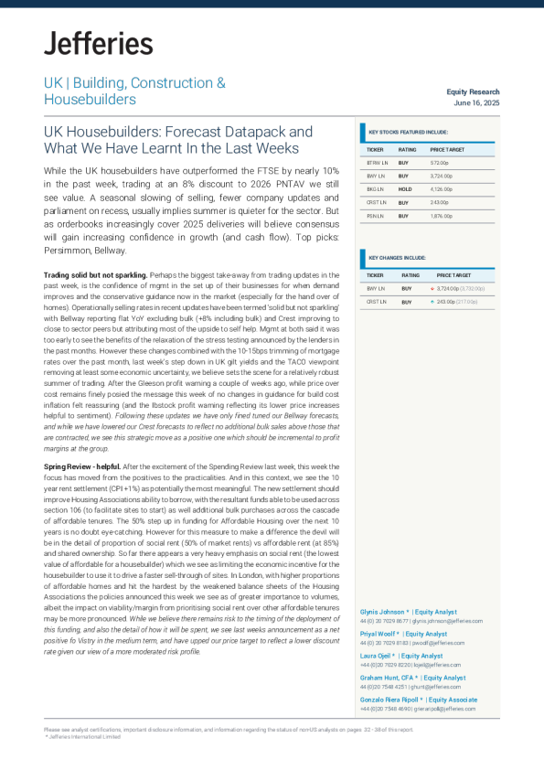 英国房屋建筑商：预测数据包以及我们在过去几周的收获