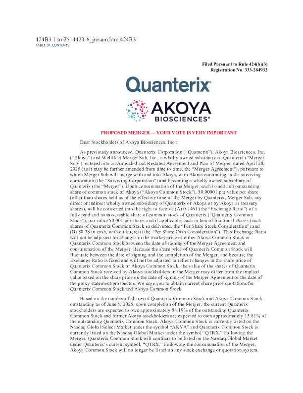 Quanterix Corp美股招股说明书(2025-06-16版)