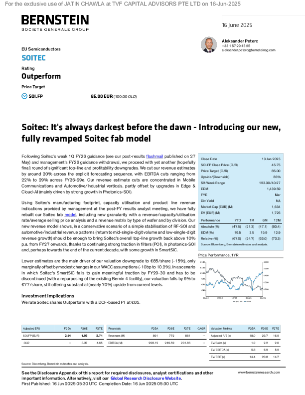Soitec：黎明前总是最黑暗的 - 推出我们全新、全面改造的Soitec晶圆厂模型