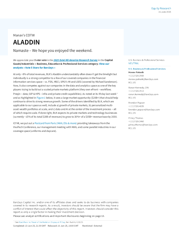 Manav的本周公司（COTW）：阿拉丁