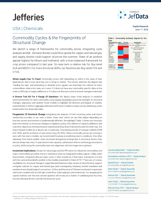 大宗商品周期与结构变化的特征