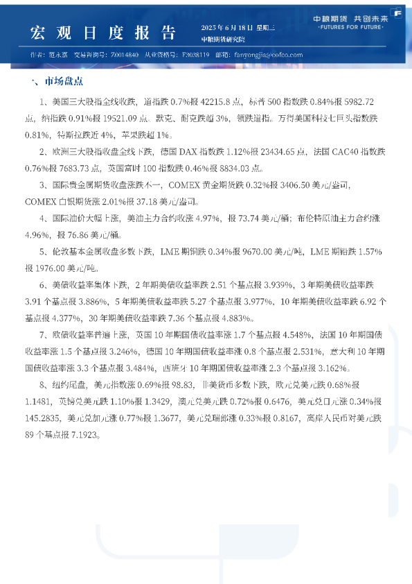 宏观日报