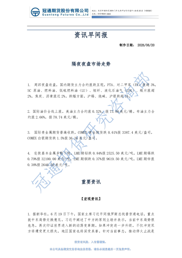 资讯早间报