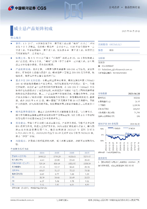 威士忌产品矩阵初成