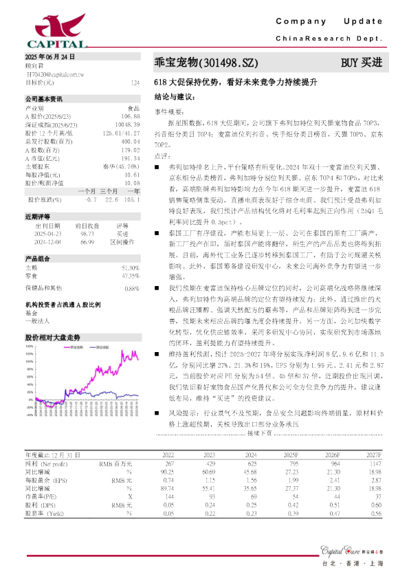 618大促保持优势，看好未来竞争力持续提升