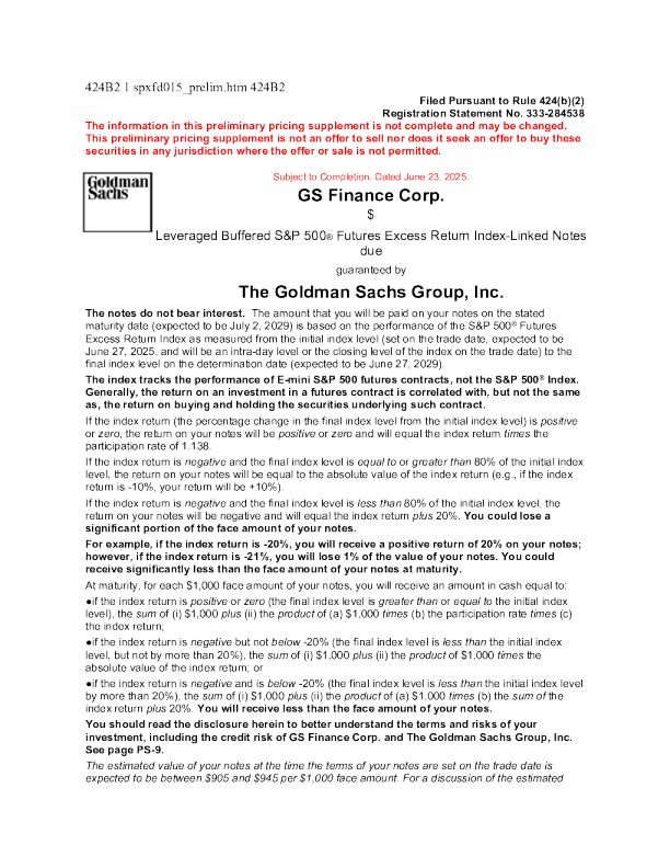 高盛美股招股说明书(2025-06-24版)