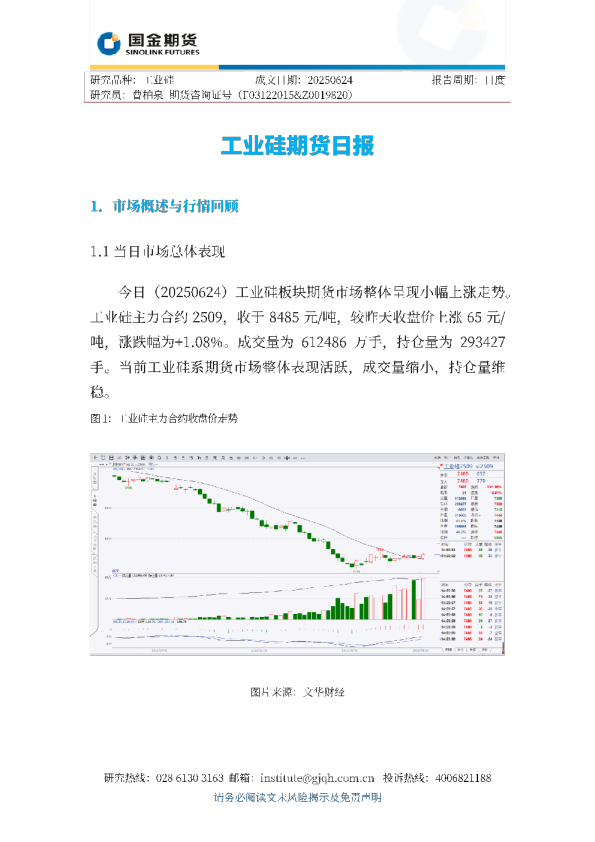 工业硅期货日报