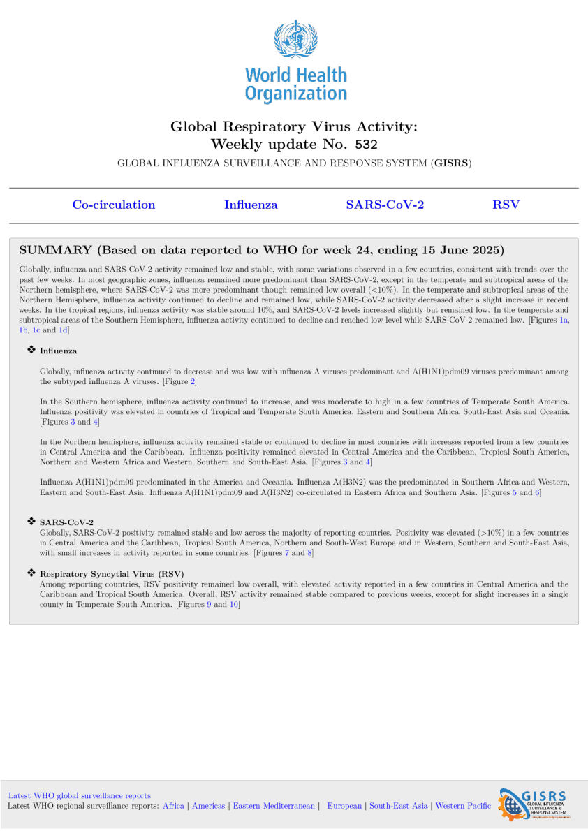 流感最新消息N°532