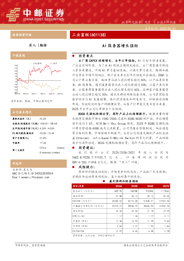 AI服务器增长强劲