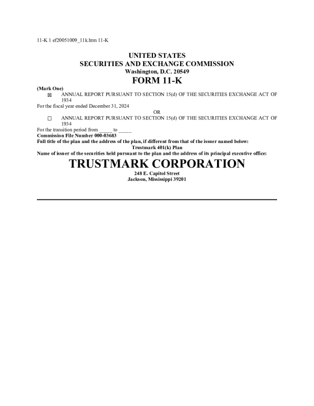 Trustmark Corp 2024年度报告
