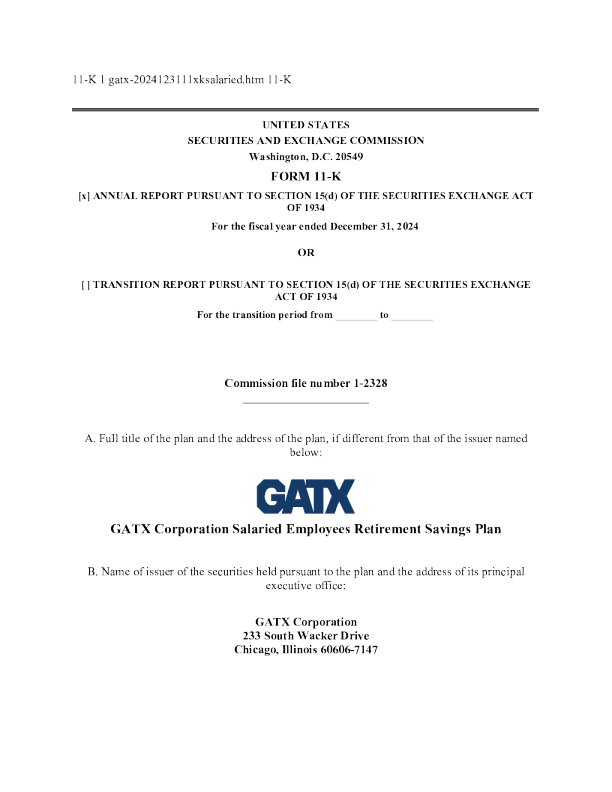 GATX Corp 2024年度报告