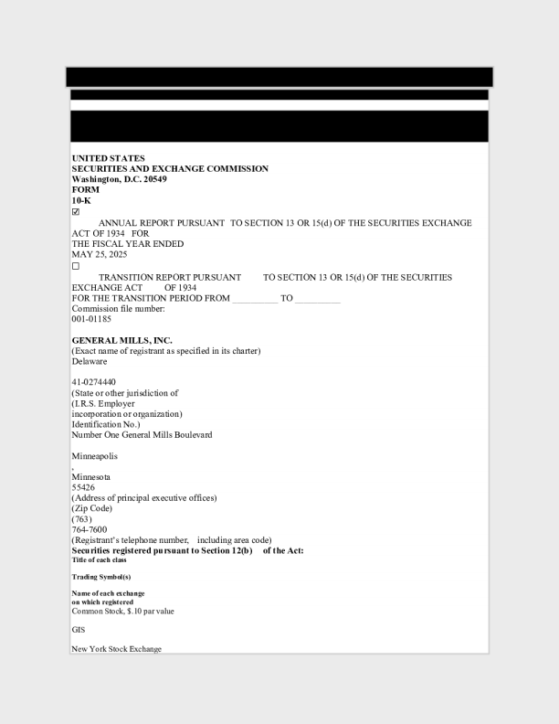 通用磨坊 2024年度报告