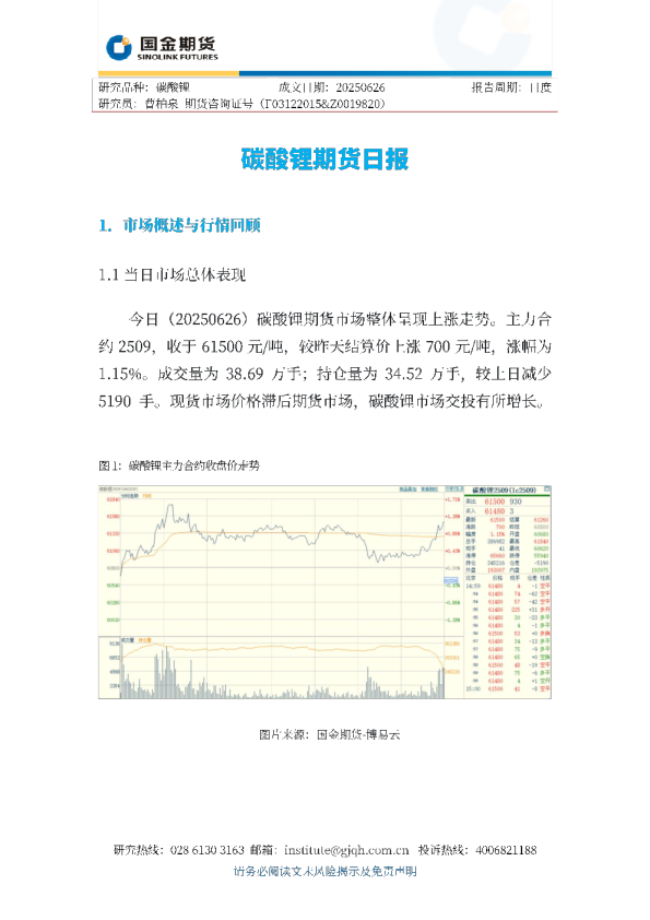 碳酸锂期货日报