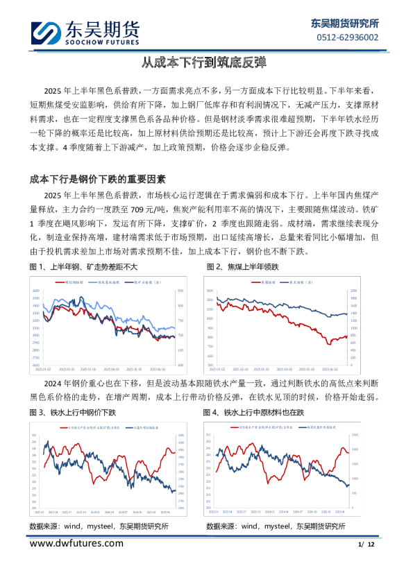 从成本下行到筑底反弹