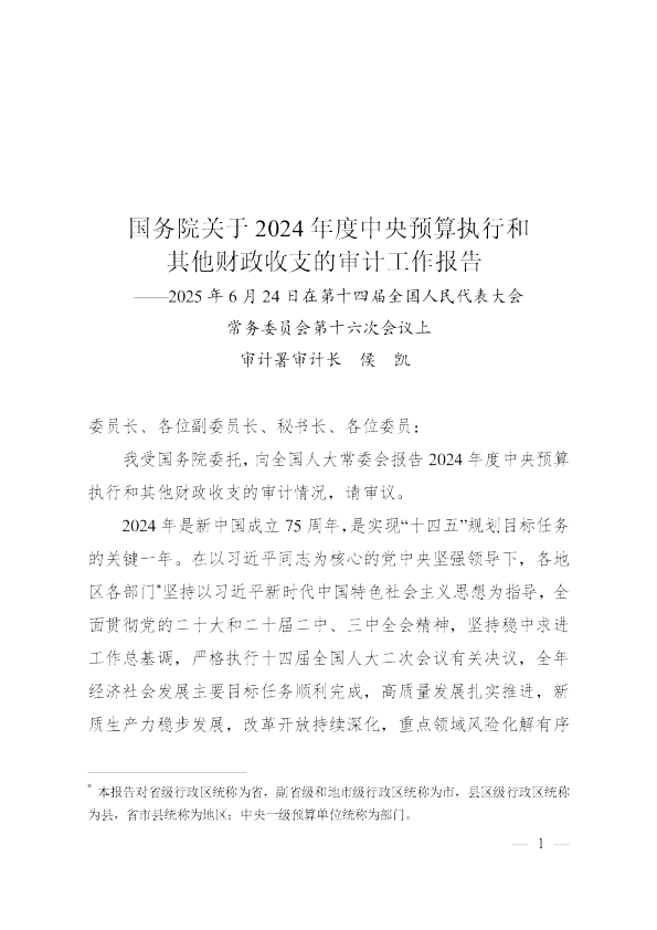 2024中央审计报告