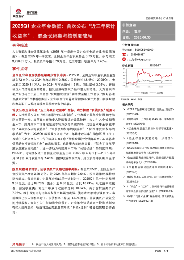 2025Q1企业年金数据：首次公布“近三年累计收益率”，健全长周期考核制度破局