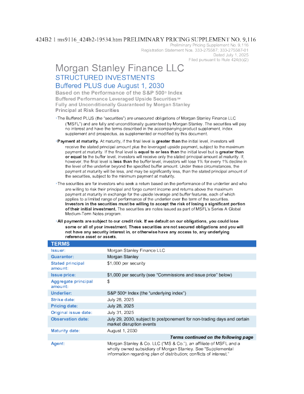 摩根士丹利美股招股说明书(2025-07-01版)