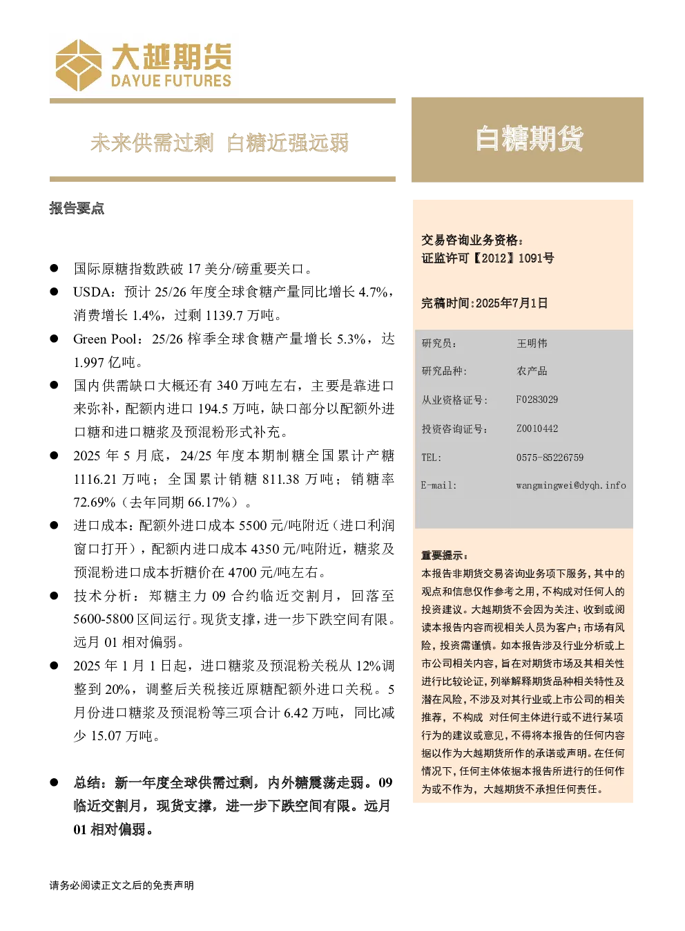 报告封面