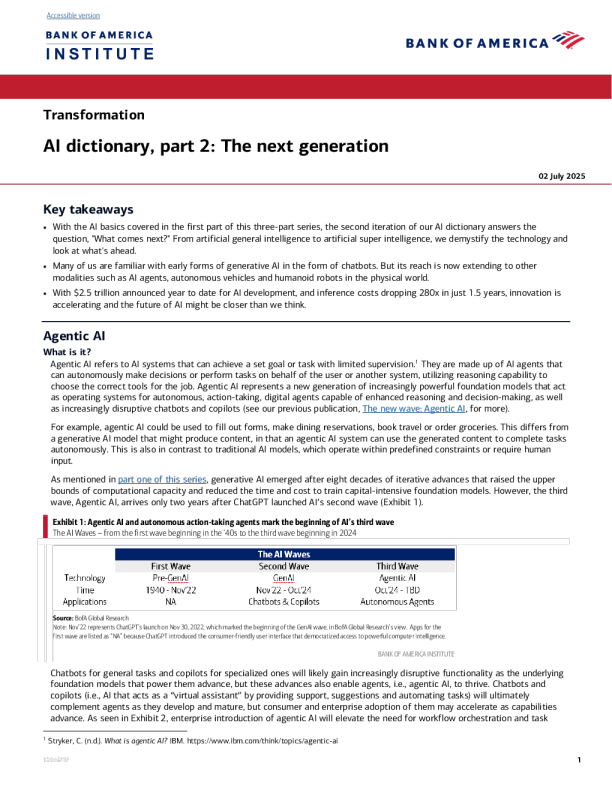 人工智能词典,第二部分:下一代