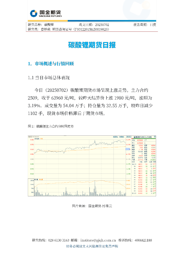 碳酸锂期货日报