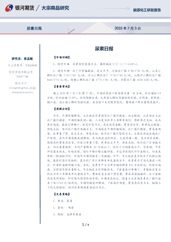 尿素日报