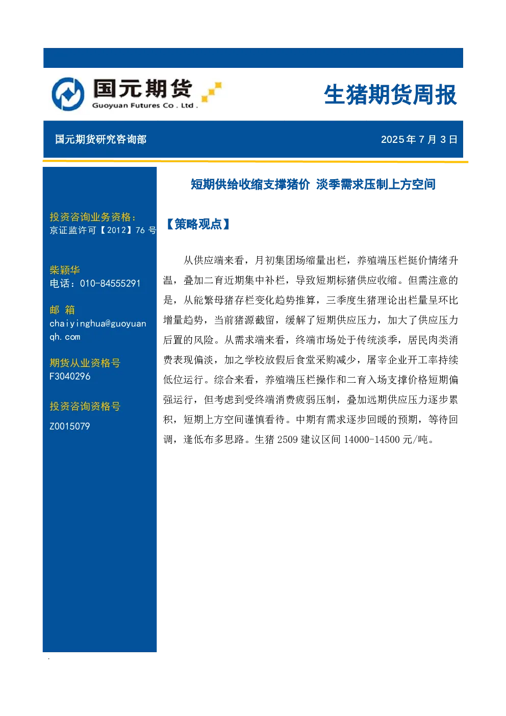 报告封面