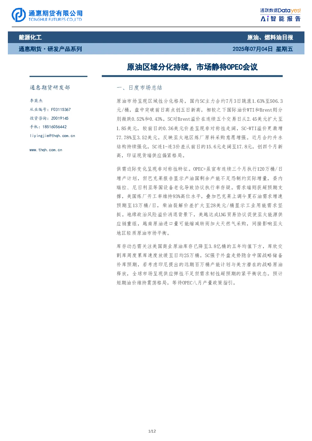 报告封面