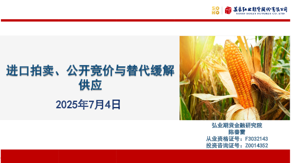 进口拍卖、公开竞价与替代缓解供应