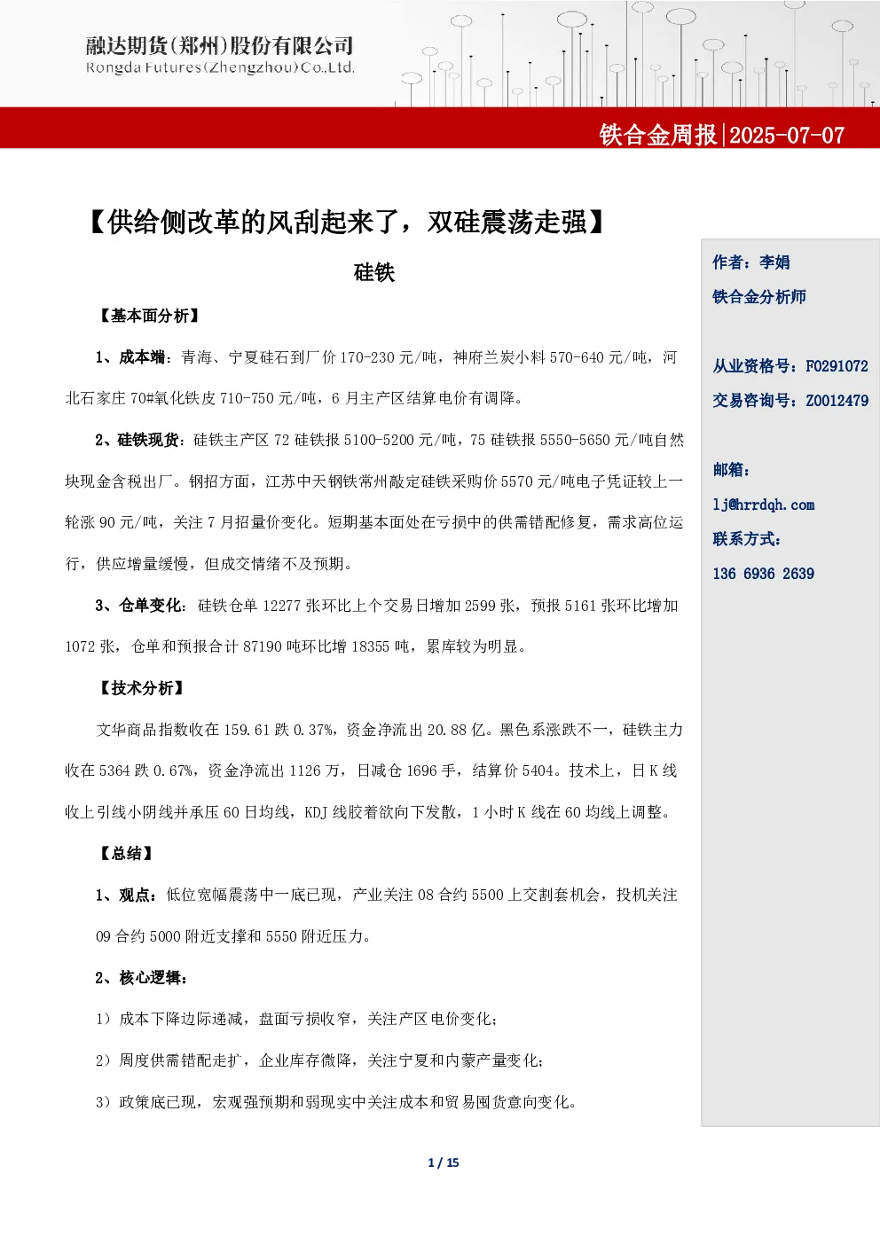 报告封面