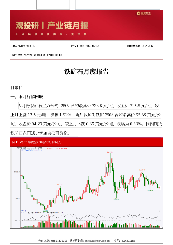 铁矿石月度报告