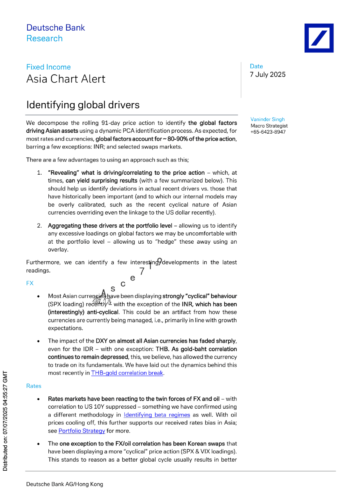 亚洲图表警报：识别全球驱动因素