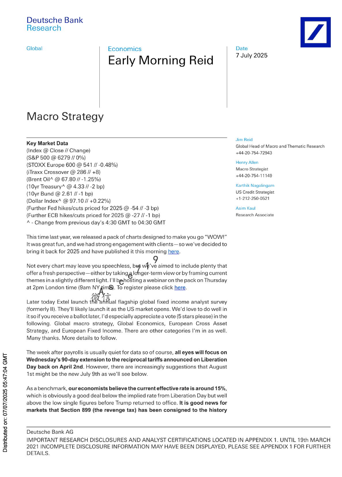 全球宏观经济早报：Reid宏观策略