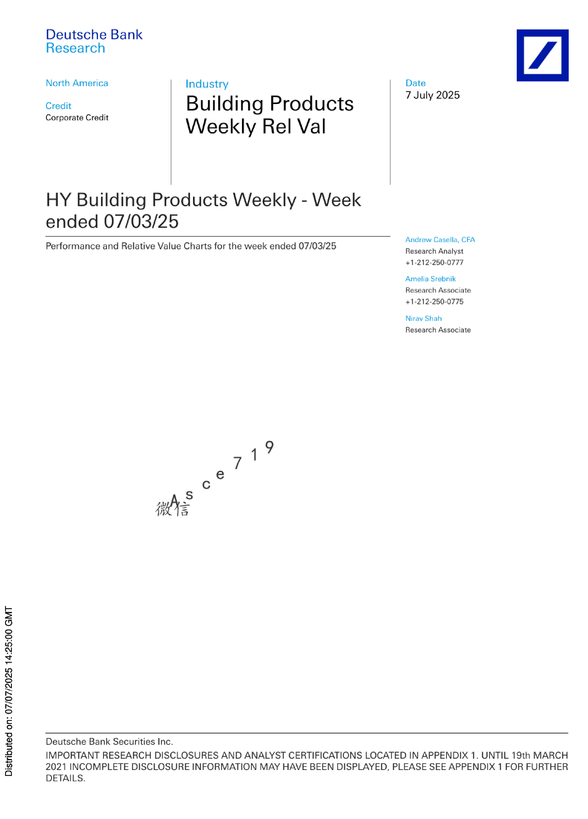 高收益建筑产品周报 - 截至2025年07月03日