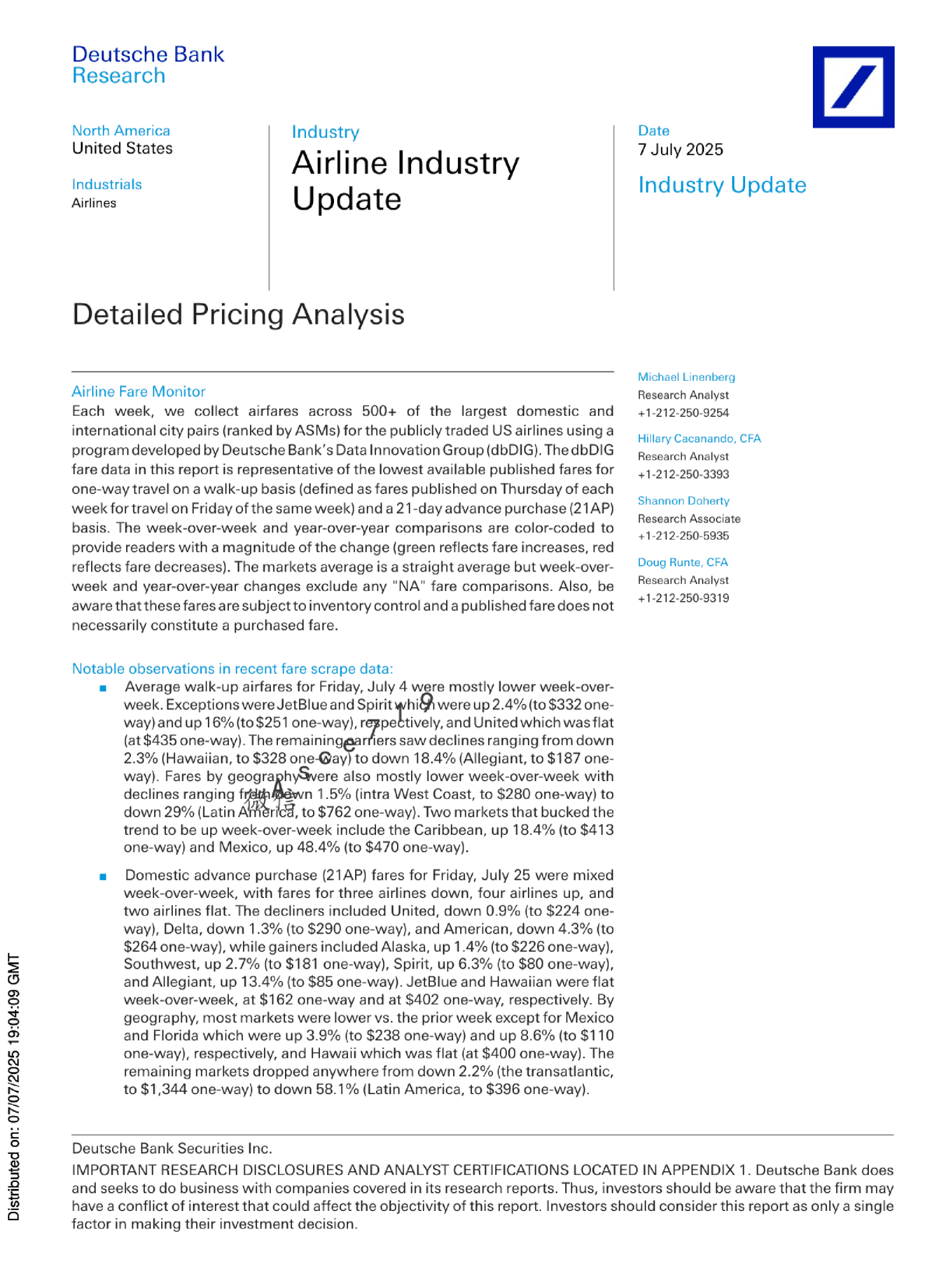航空公司票价监测