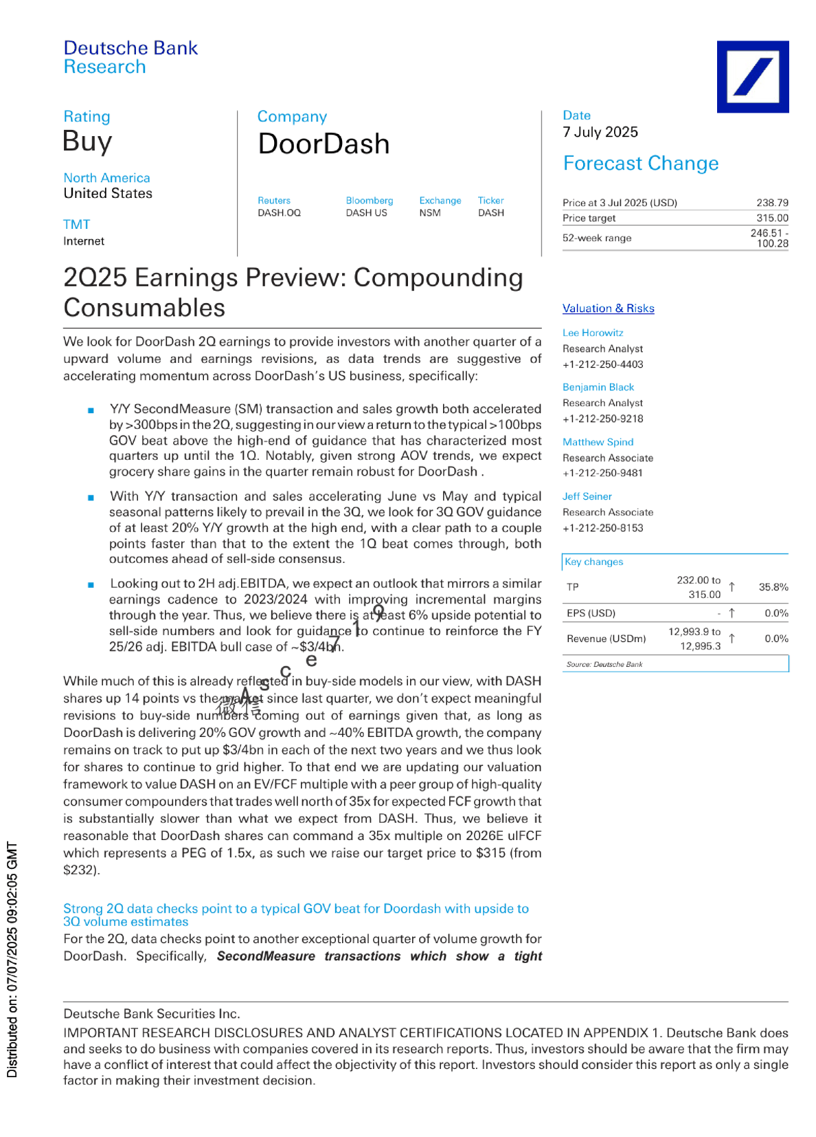 DoorDash 2Q25 盈利预览：复合增长