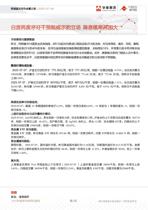 新能源及有色金属日报