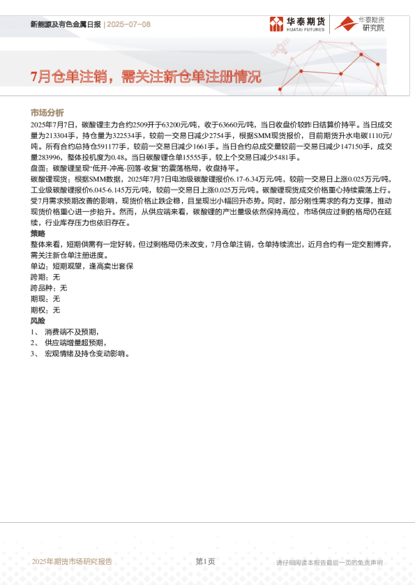 新能源及有色金属日报