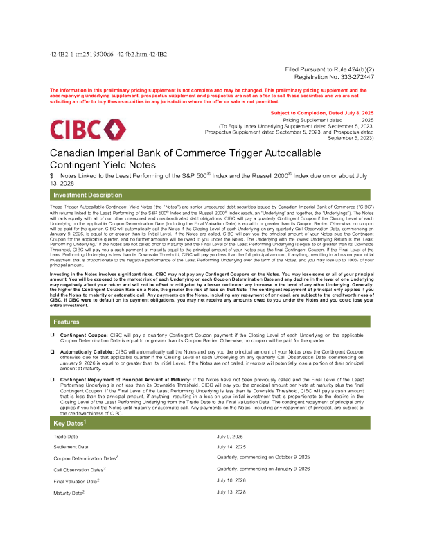 加拿大帝国商业银行美股招股说明书(2025-07-08版)