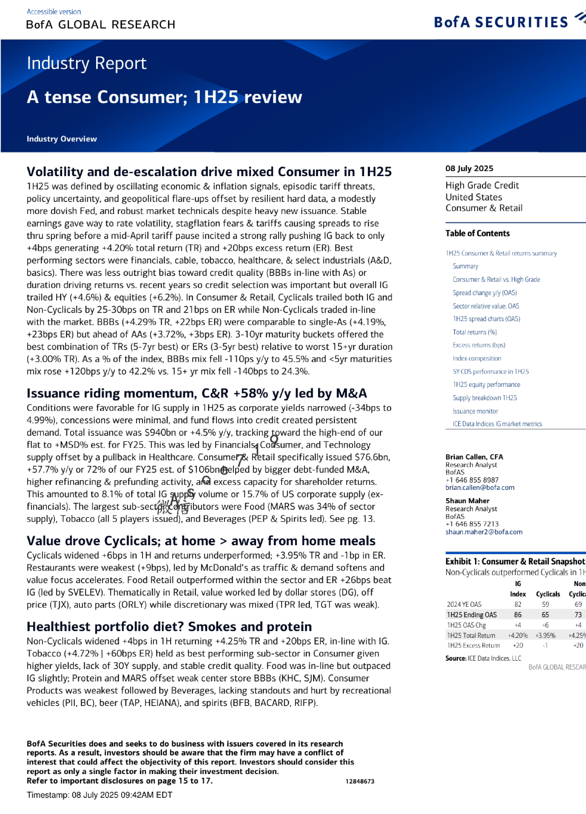 紧张的消费者；2025年上半年回顾